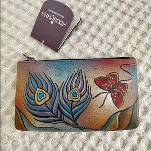 New Anuschka Handpainted Leather Pouch